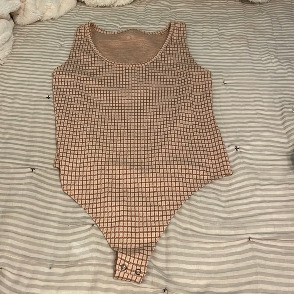 Woman’s Large Plaid American Eagle Plaid Bodysuit